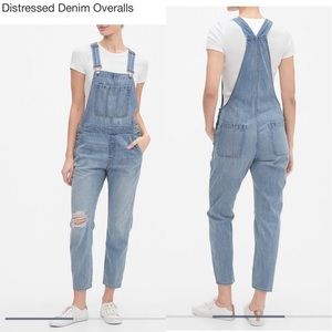 NWOT Gap Distressed Overalls Sz XS